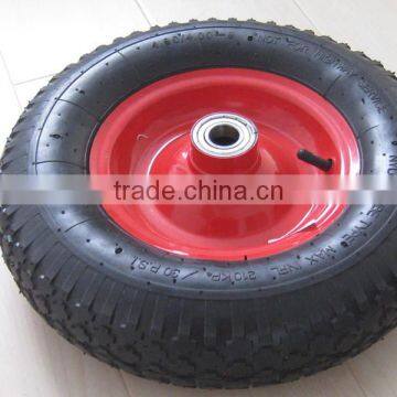 China Heavy Duty Hand Truck Steel Rim Rubber Wheel Tire