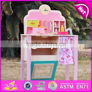 2017 New Design Pretend Play Girls Wooden Kitchen Toys W10C150-S photo-4