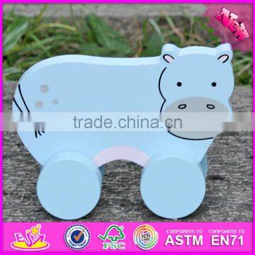 2017 New Products Kids Animal Toy Wooden Toy Wheels W04A317 photo-6