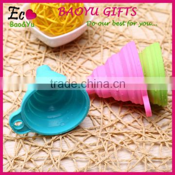 100% food grade collapsible silicone funnel Foldable Funnel