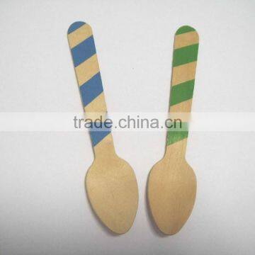promotion wooden cutlery with color logo printed