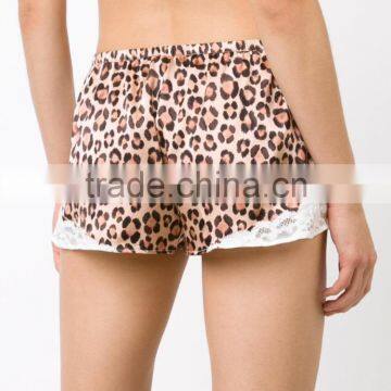 Women Fashion Leopard Print Ladies Sexy Lace Tap Shorts Pants Wholesale Custom Apparel Clothing Made in China photo-3