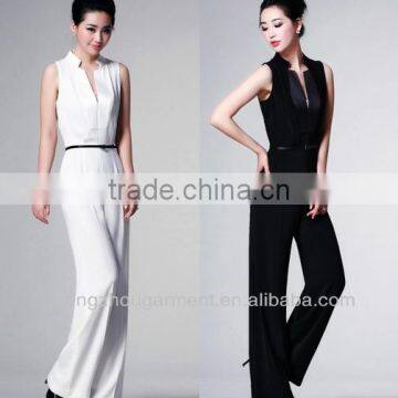 women elegant white formal jumpsuit