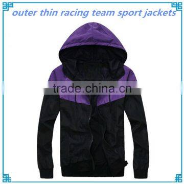 outer thin racing team sport jackets