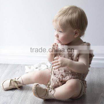 Casual Newborn Baby Girls Wholesale Pure Colour Worsted Sweater Romper photo-2
