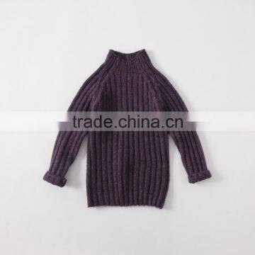 Trendy Design Solid Colour Slim Turtleneck Shrug Sweater for Kids Girl photo-4