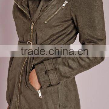 Best Selling Girls Faux Suede Biker Jacket Low Price photo-4