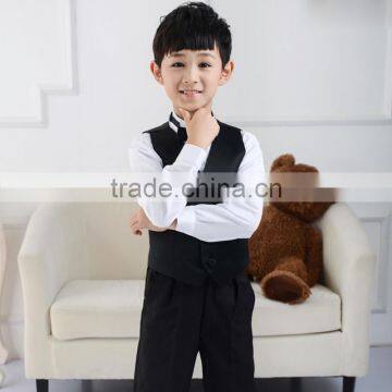 Fashion New Style Black Boys Waistcoat Sets Suit photo-3