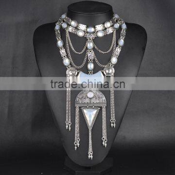 Hot Style Multilayer Vintage Heavy Metal Plated Choker Necklace photo-3