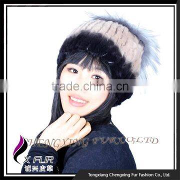 CX-C-121F OEM/ODM New Design Rex Rabbit Fur Headwear Furry Winter Hat