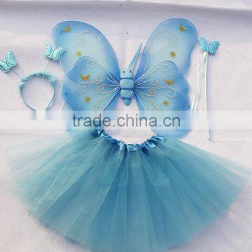 Halloween Dress up Fairy Party Costume Butterfly Wings Cheap Set photo-3