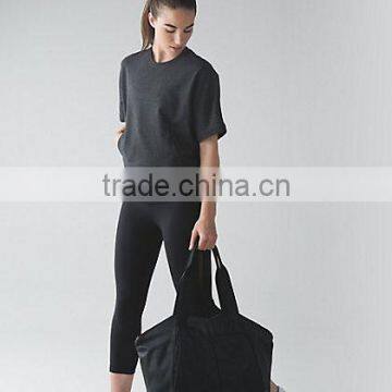 Fitness Crop Top T Shirt Wholesale China T Shirt Printing OEM T-shirt Printer Yoga Sweatshirt photo-2