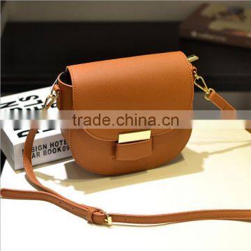 Zm50149b Europe Simple Pure Color Women Shoulder Bag pu Leather Lady Bags photo-3