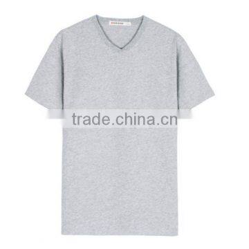 Zm35432a Wholesale Plain White Shirts Fashion v Neck t Shirt photo-4