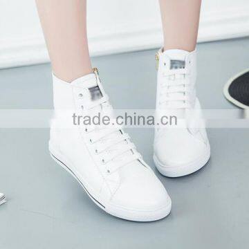 Zm35774a Autumn Women Leather Shoes Wholesale White Casual Shoes photo-3
