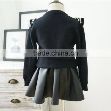 1-7 Years Wholesale 2017 New Fashion Autumn Girls Knitted Sweater Ruffles Soft Girls Pullover Sweaters photo-6