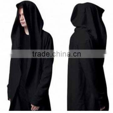 2016 Fashion Custom Full Face Zip Long Knee Length Hoodie photo-2