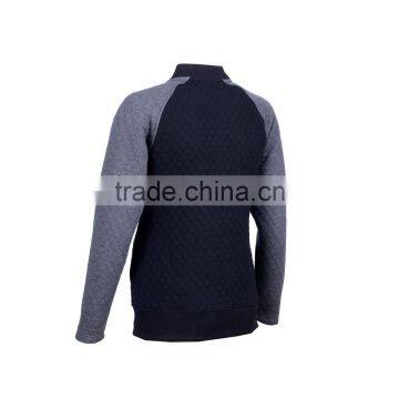 Custom Bomber Jackets Men OEM Men Knitted Quilted Zipper Men Varsity Jacket photo-3