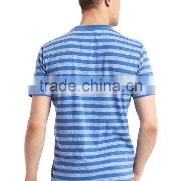 2016 Wholesale Dri Fit Extended Knited Men's Striped Tee t Shirt photo-4