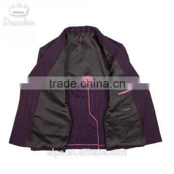 Daynoliao 2016 Fashion Design Men Wear Vertical Stripe Half Lining Purple Latest Men Blazer Designs photo-4