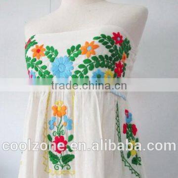 Fashion Mexico Manufacturers Strapless Embroidered Mexican Clothing photo-6