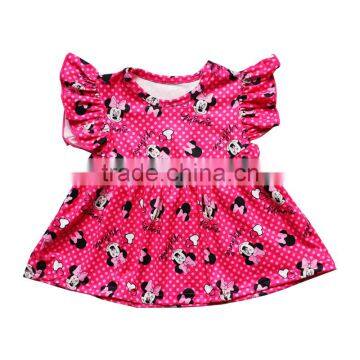 Wholesale Baby Girls Dress Boutique Pink Mouse Custom Clothes Girls Party Wear Children Dress Clothing Set photo-2