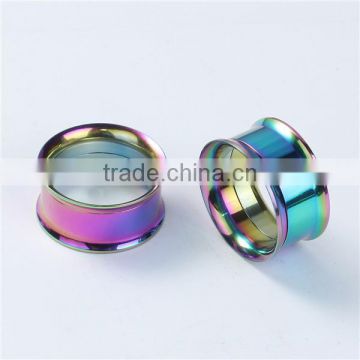 18mm Stainless Steel Ear Stretcher Expander Cylinder Multicolor China Body Jewellery