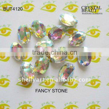 Fancy stone machine cut BUT4120 Teardrop 10*14mm crystal AB for dress jewels