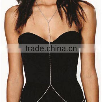 Gold Layered Body Chain Jewelry Harness sexy body chain body jewerly