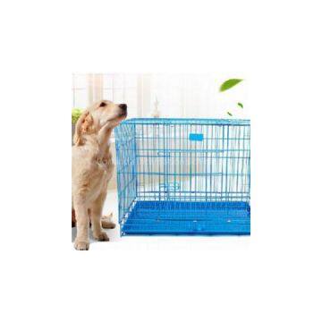 Folding Iron 2 Door Plastic Pan Pet Cage