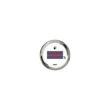 digital 12V/ 24V Fuel Level Gauge white