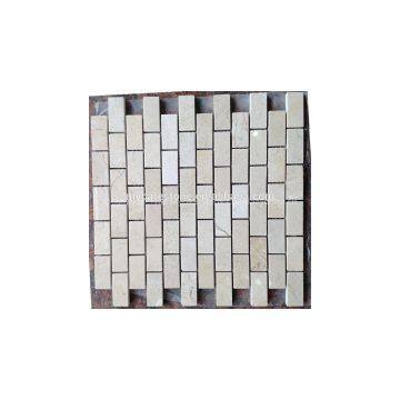 High quality polished surface crema marfil marble mosaic