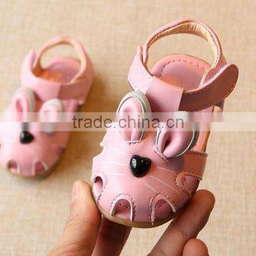 B21405A Baby Cartoon Leather Sandals Cute Baby Toddler Shoes photo-3