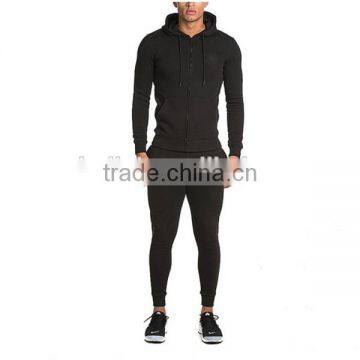 Tapered mens tracksuit gym sportswear fitted blank traning tracksuits wholesale