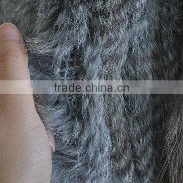 YR243 Knitting Rabbit Fur Vest 1*2 Knit Women Real Raccoon and Rabbit Fur Vest Wholesale OEM photo-5