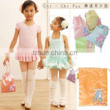 Ballet dance drawstring shoes bag/ Dance accessory