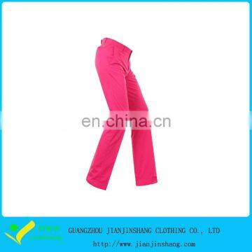 High Performance 100 Polyester Mens Solid Pink Cargo Trousers