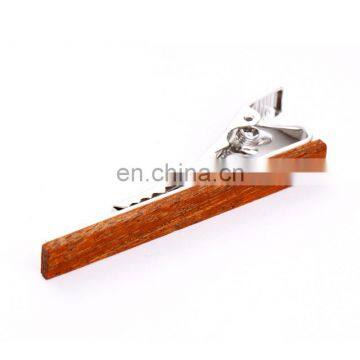 Classical Men's Custom Wood Tie Clips Men Metal Tie Bar photo-3