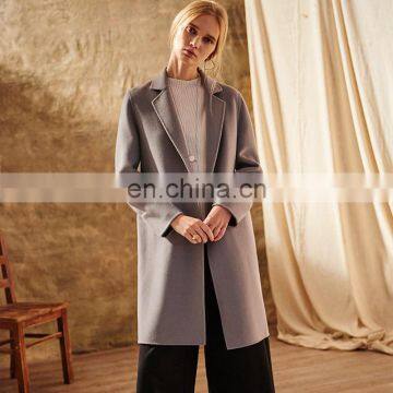 Fashion European Women's Coat 100% Wool Comfortable Cashmere Wool Coat