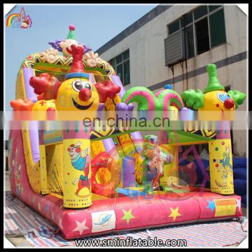 Popular large inflatable clown dry slide,used slide for kids,design inflatable slide