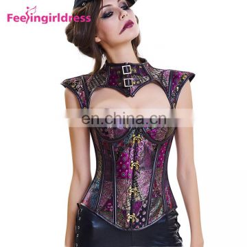 New Design Women Halloween Partywear Sexy Steampunk Corset Wholesale