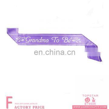 Factory direct sell team bride sash	cheap pink wedding hen do party night bridal satin sashes