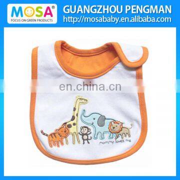 High quality baby animals bibs burp cloth 100% Cotton