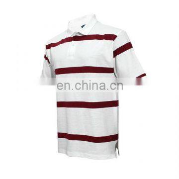 Wholesale Men's Cotton Striped Short Sleeve Casual Polo Shirt