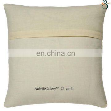 Indian Pillow Case Handmade Cutwork Patch Work Home Decor Sofa Kantha Cushion Cover photo-2