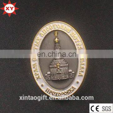 Brass Material Synthetic Enamel Lapel Pins With Butterfly Clutch photo-2