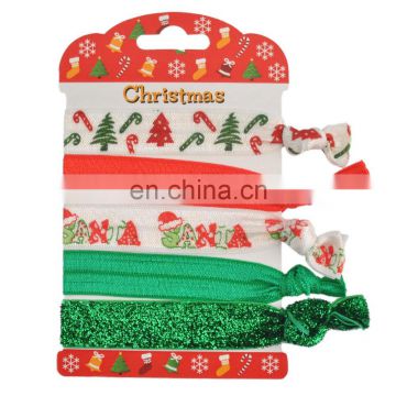 Santa alloy Fabric elastic Colorful hair band hair rope snowman Father christmas trees Headwear