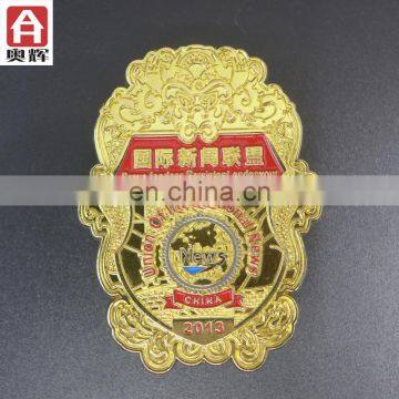 Zhongshan iron souvenir name badge holder