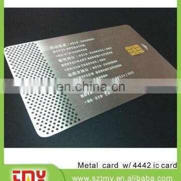 stainless steel metal business card/words/logo etched/engraved cards