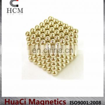 Colorful Neodymium 5mm Gold magnetic ball toy